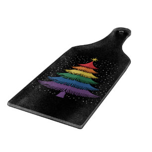 LGBT-Q Pride-Weihnachtsbaum-Pyjama-Regenbogenflagg Schneidebrett