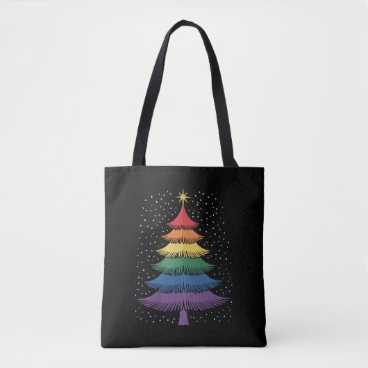 LGBT-Q Pride-Weihnachtsbaum-Pyjama-Regenbogenflagg Tasche (Vorderseite)