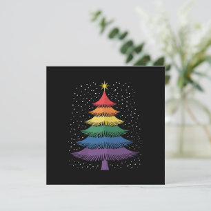 LGBT-Q Priester Weihnachtsbaum Pajama Regenbogenfl Feiertagskarte