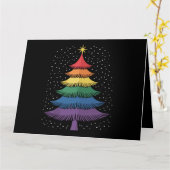 LGBT-Q Priester Weihnachtsbaum Pajama Regenbogenfl Karte (Gelbe Blume)