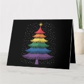 LGBT-Q Priester Weihnachtsbaum Pajama Regenbogenfl Karte (Vorderseite)