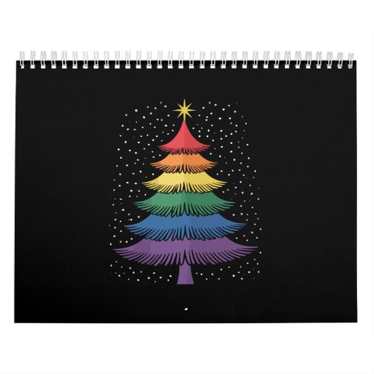 LGBT-Q-Weihnachtsbaum-Pyjama-Regenbogenflagge Kalender (Titelbild)