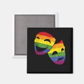LGBT Queer Actor Actress Rainbow Theatrical Magnet (Vorderseite/Rückseite)