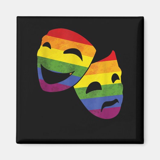 LGBT Queer Actor Actress Rainbow Theatrical Magnet (Vorne)