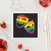 LGBT Queer Actor Actress Rainbow Theatrical Serviette (Beispiel)