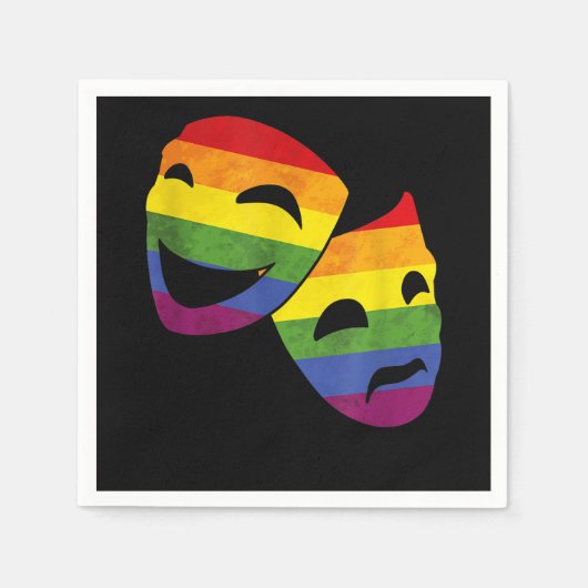 LGBT Queer Actor Actress Rainbow Theatrical Serviette (Vorderseite)
