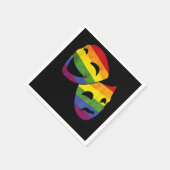 LGBT Queer Actor Actress Rainbow Theatrical Serviette (Ecke)