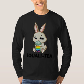 Lgbt Rabbit Equali Tea Gay Pride Lgbt Flag T-Shirt