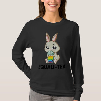 Lgbt Rabbit Equali Tea Gay Pride Lgbt Flag T-Shirt