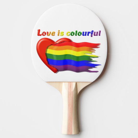 LGBT rainbow 2 - Love table tennis racket Tischtennis Schläger (Vorderseite)