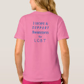 LGBT Rainbow Awareness Ribbon Angel Custom Shirt (Rückseite)