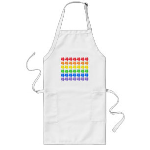 LGBT Rainbow Blume Gay Pride Design Lange Schürze