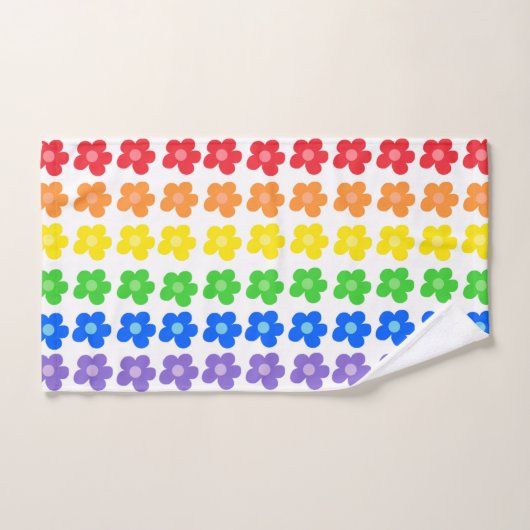 LGBT Rainbow Blume Gay Pride Freiheit und Gleichhe Badhandtuch Set (Handtuch)