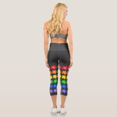 LGBT Rainbow Blume Gay Pride Freiheit und Gleichhe Capri Leggings (Rückseite)