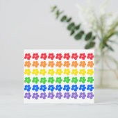 LGBT Rainbow Blume Gay Pride Freiheit und Gleichhe Postkarte (Stehend Vorderseite)