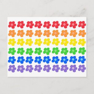 LGBT Rainbow Blume Gay Pride Freiheit und Gleichhe Postkarte