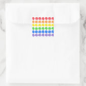 LGBT Rainbow Blume Gay Pride Freiheit und Gleichhe Quadratischer Aufkleber (Tasche)