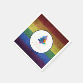 LGBT Rainbow Christmas Tree Party Gay Pride Flag Serviette (Ecke)