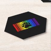 Lgbt Rainbow Colors Barcode Icon Pride Gay Bear Untersetzer (angewinkelt)