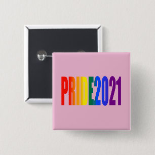 LGBT Rainbow Flag Colors LGBTQ Gay Pride 2021 Button