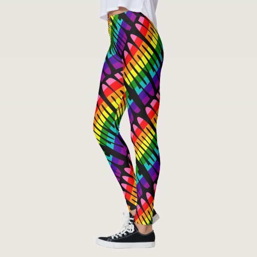LGBT Rainbow Flag Funny Typografy Gay Pride 2020 Leggings (Links)
