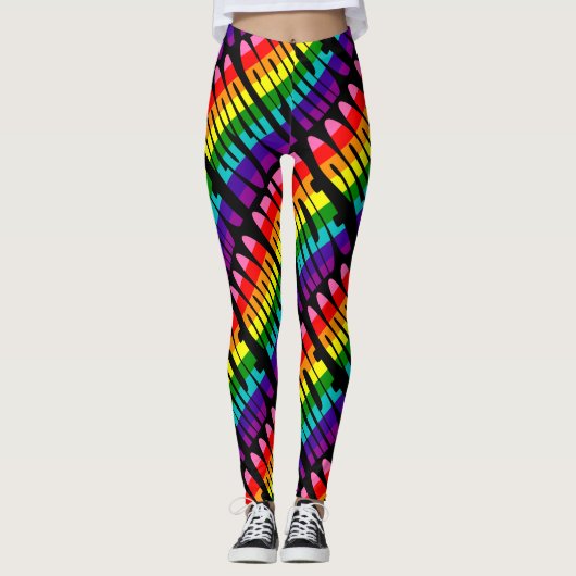 LGBT Rainbow Flag Funny Typografy Gay Pride 2020 Leggings (Vorderseite)