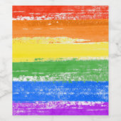 LGBT RAINBOW FLAG PAAR WEINETIKETT (Einzelnes Label)