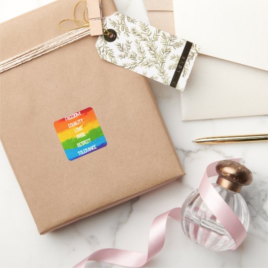 LGBT Rainbow-Flag-Square-Aufkleber - Prix LGBTQ+ Quadratischer Aufkleber (Schenken)