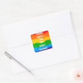 LGBT Rainbow-Flag-Square-Aufkleber - Prix LGBTQ+ Quadratischer Aufkleber (Umschlag)