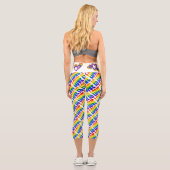 LGBT Rainbow Flag Textmuster Gay Pride LGBTQ Capri Leggings (Rückseite)