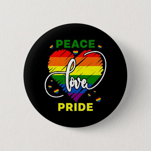 Lgbt Rainbow Gay Peace Liebe Prix Button (Vorderseite)