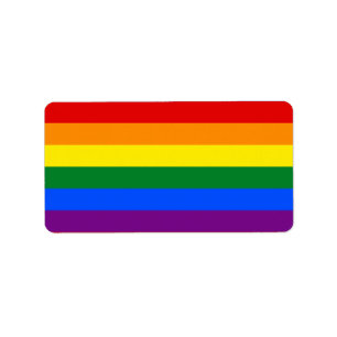 LGBT Rainbow Gay Pride Flag Adressaufkleber