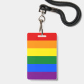 LGBT Rainbow Gay Pride Flag Ausweis (Vorderseite mit Lanyard)