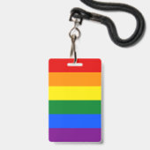 LGBT Rainbow Gay Pride Flag Ausweis (Rückseite mit Lanyard)