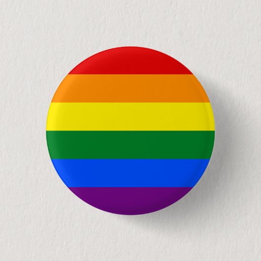 LGBT Rainbow Gay Pride Flag Button (Vorderseite)