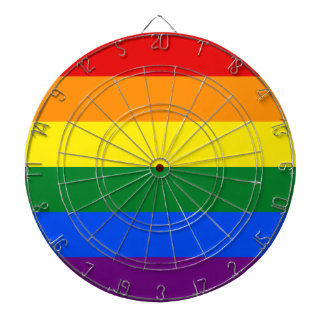 LGBT Rainbow Gay Pride Flag Dartscheibe