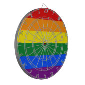 LGBT Rainbow Gay Pride Flag Dartscheibe (Vorderseite Links)