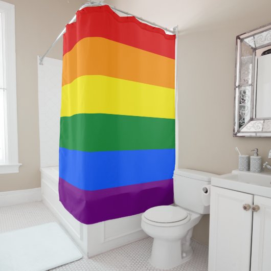 LGBT Rainbow Gay Pride Flag Duschvorhang (Beispiel)