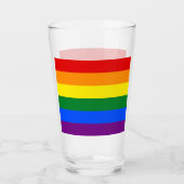 LGBT Rainbow Gay Pride Flag Glas (Vorderseite)