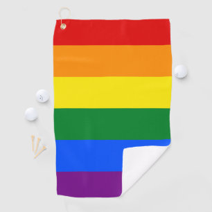 LGBT Rainbow Gay Pride Flag Golfhandtuch