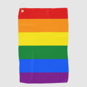 LGBT Rainbow Gay Pride Flag Golfhandtuch (Vorderseite)