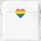 LGBT Rainbow Gay Pride Flag Herz-Aufkleber (Tasche)