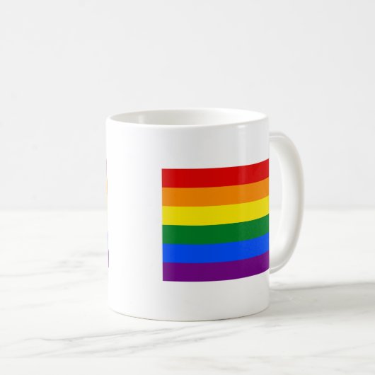 LGBT Rainbow Gay Pride Flag Kaffeetasse (VorderseiteRechts)