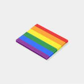 LGBT Rainbow Gay Pride Flag Post-it Klebezettel (angewinkelt)