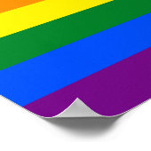LGBT Rainbow Gay Pride Flag Poster (Ecke)