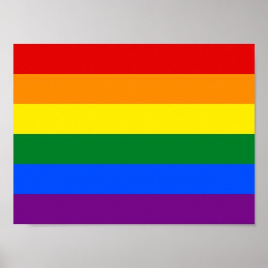 LGBT Rainbow Gay Pride Flag Poster (Vorne)
