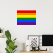 LGBT Rainbow Gay Pride Flag Poster (Heimbüro)