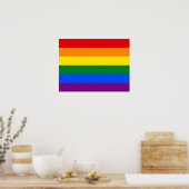 LGBT Rainbow Gay Pride Flag Poster (Küche)