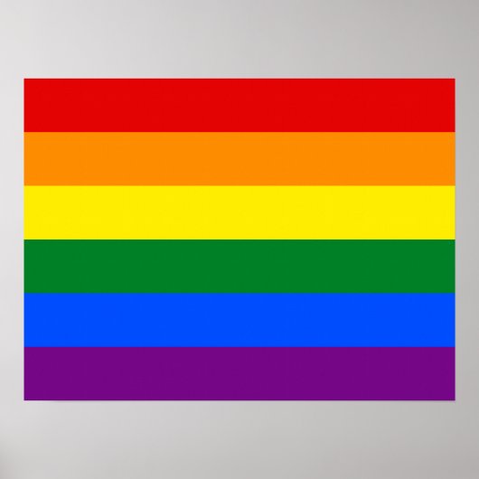 LGBT Rainbow Gay Pride Flag Poster (Vorne)