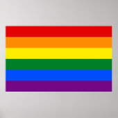 LGBT Rainbow Gay Pride Flag Poster (Vorne)